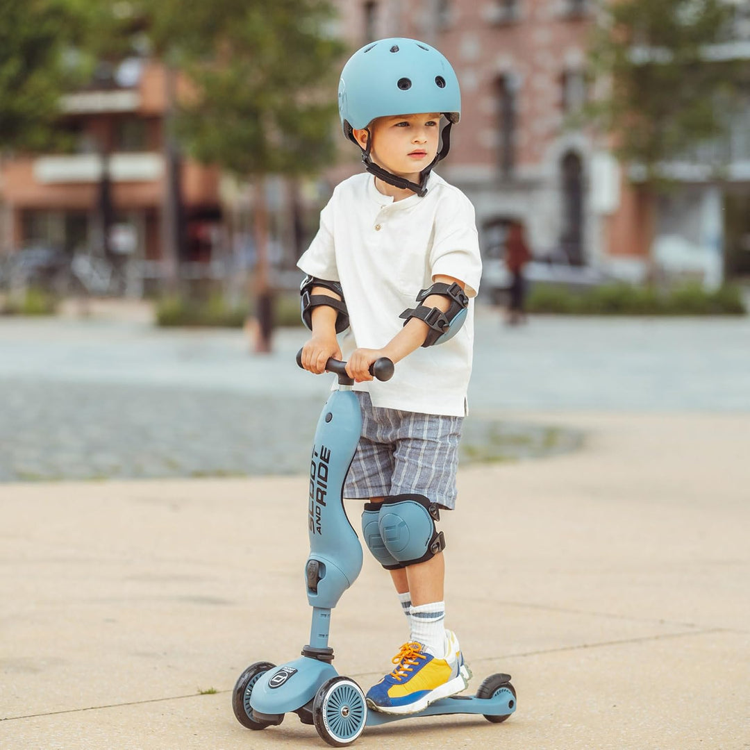 Scoot & Ride 3418 Highwaykick 1 - Steel - Scooter mit sitz Single, Single