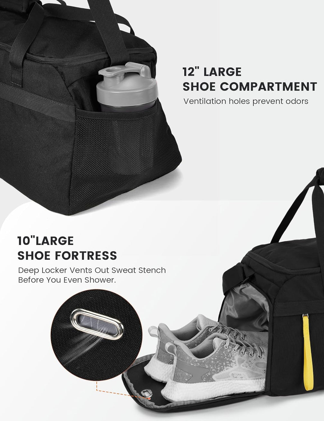 SKYSPER 35L Sporttasche & Reisetasche für Damen Und Herren - mit Schuhfach & Nassfach, Gym Bag & Tra