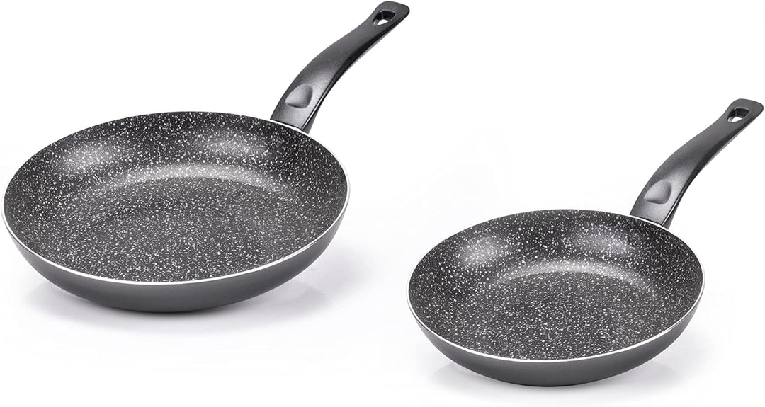 Alluflon Vesuvia Renew Pfannen-Set 24+28 cm, für jedes Kochfeld ohne Induktion, recyceltes Aluminium