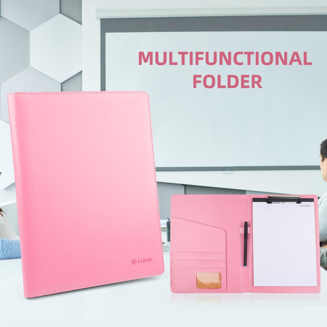 GES Klemmbrettmappe aus Leder, für Lebenslauf, Büro, Konferenz, A4, für Business, Schule, Büro, Konf