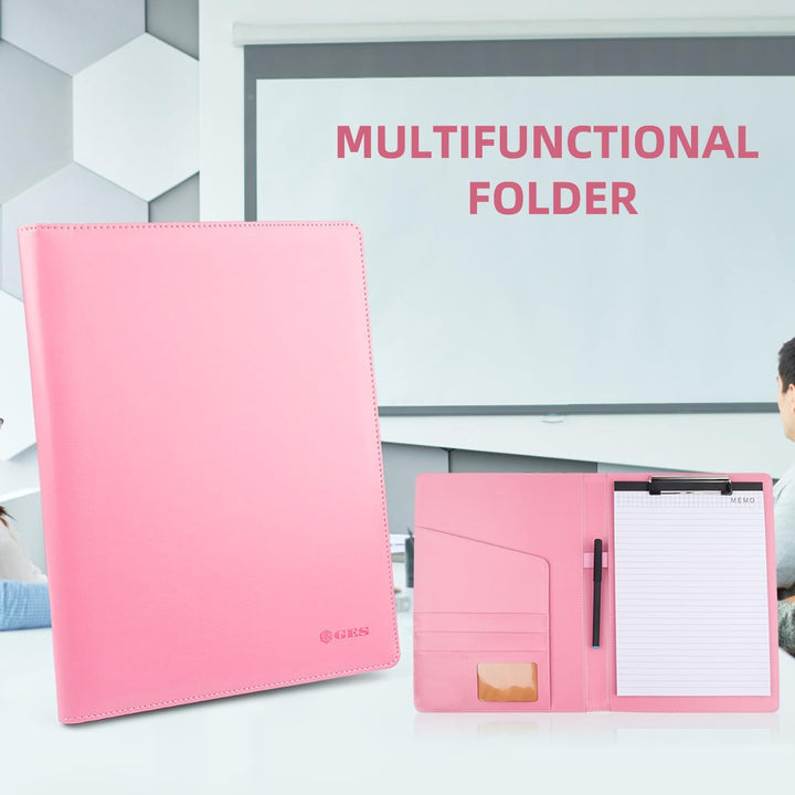GES Klemmbrettmappe aus Leder, für Lebenslauf, Büro, Konferenz, A4, für Business, Schule, Büro, Konf