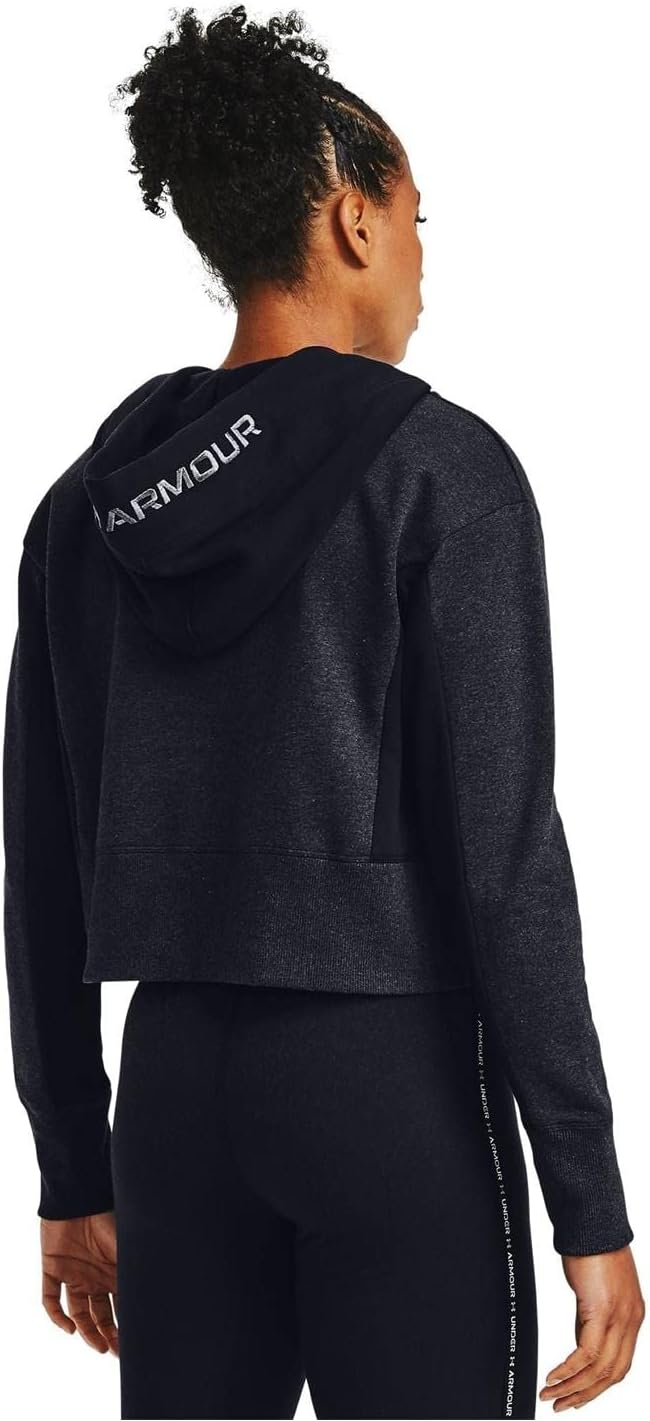 Under Armour Damen Rival Fleece Bestickt Kapuzenpullover Schwarz L
