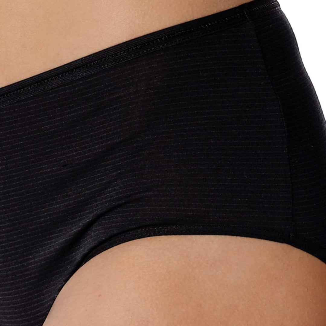 Schiesser Damen 2 PACK Midi Slip Unterwäsche - Modal Essentials 36 4 X Schwarz, 36 4 X Schwarz