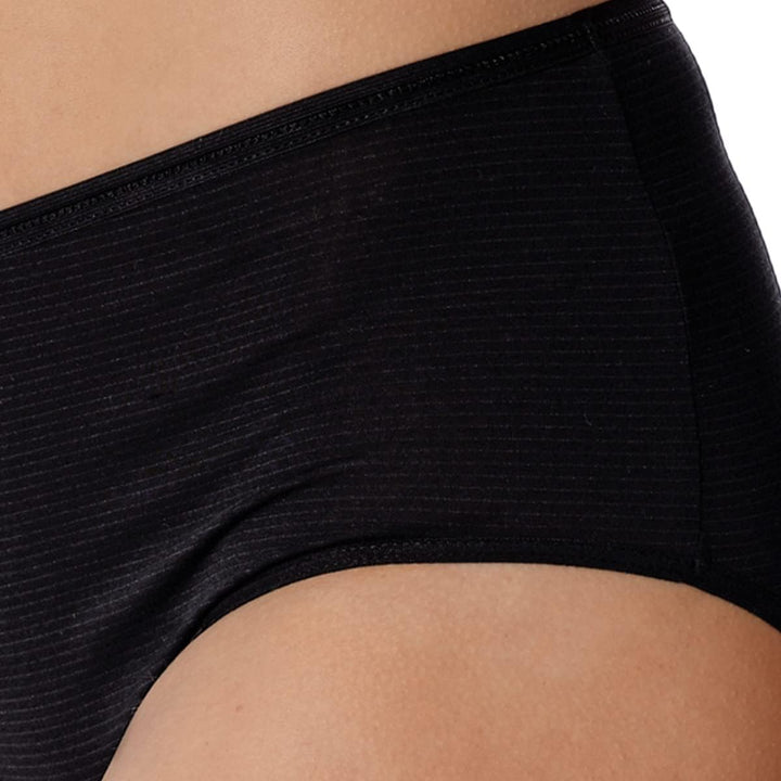 Schiesser Damen 2 PACK Midi Slip Unterwäsche - Modal Essentials 36 4 X Schwarz, 36 4 X Schwarz