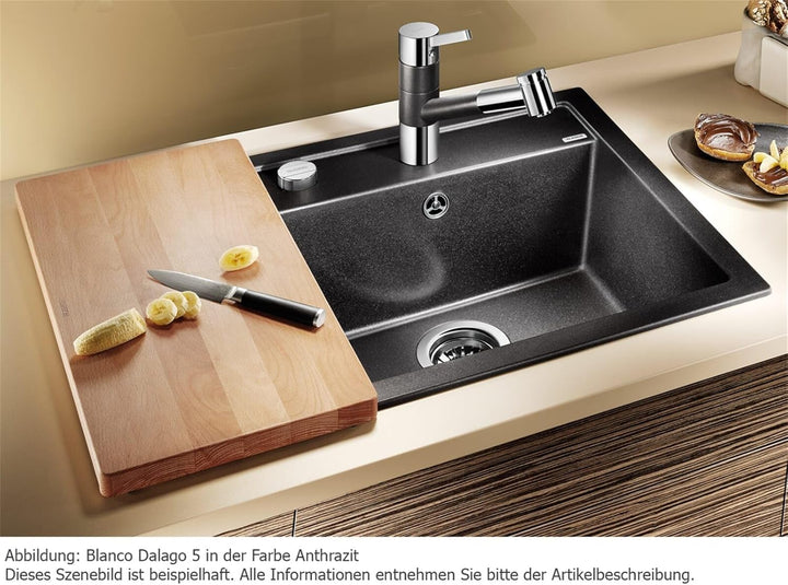 BLANCO DALAGO 5 | SILGRANIT anthrazit | Einbauart: Einbau von Oben | mit Ablauffernbedienung | 50er