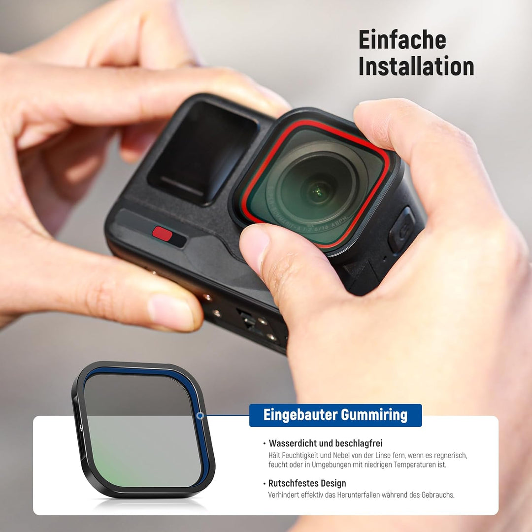 NEEWER ND & CPL Filter Set Kompatibel mit Insta360 Ace Pro, ND16 ND32 ND64 CPL 4er Pack Action Kamer