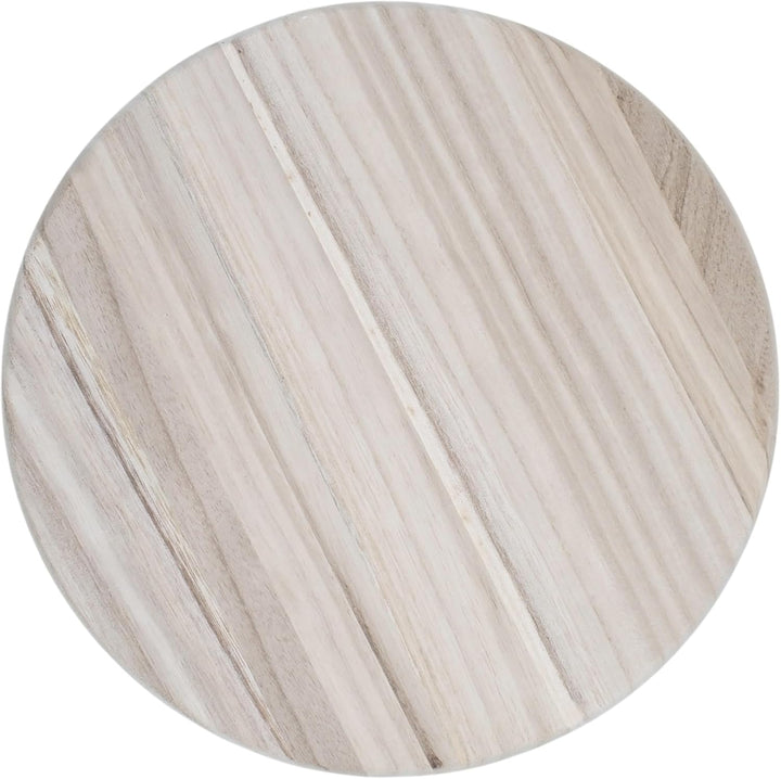 Spetebo Holz Blumenhocker Natur mit 3 Beinen - 29 x 7 cm - Massivholz Pflanzenständer rund naturbela