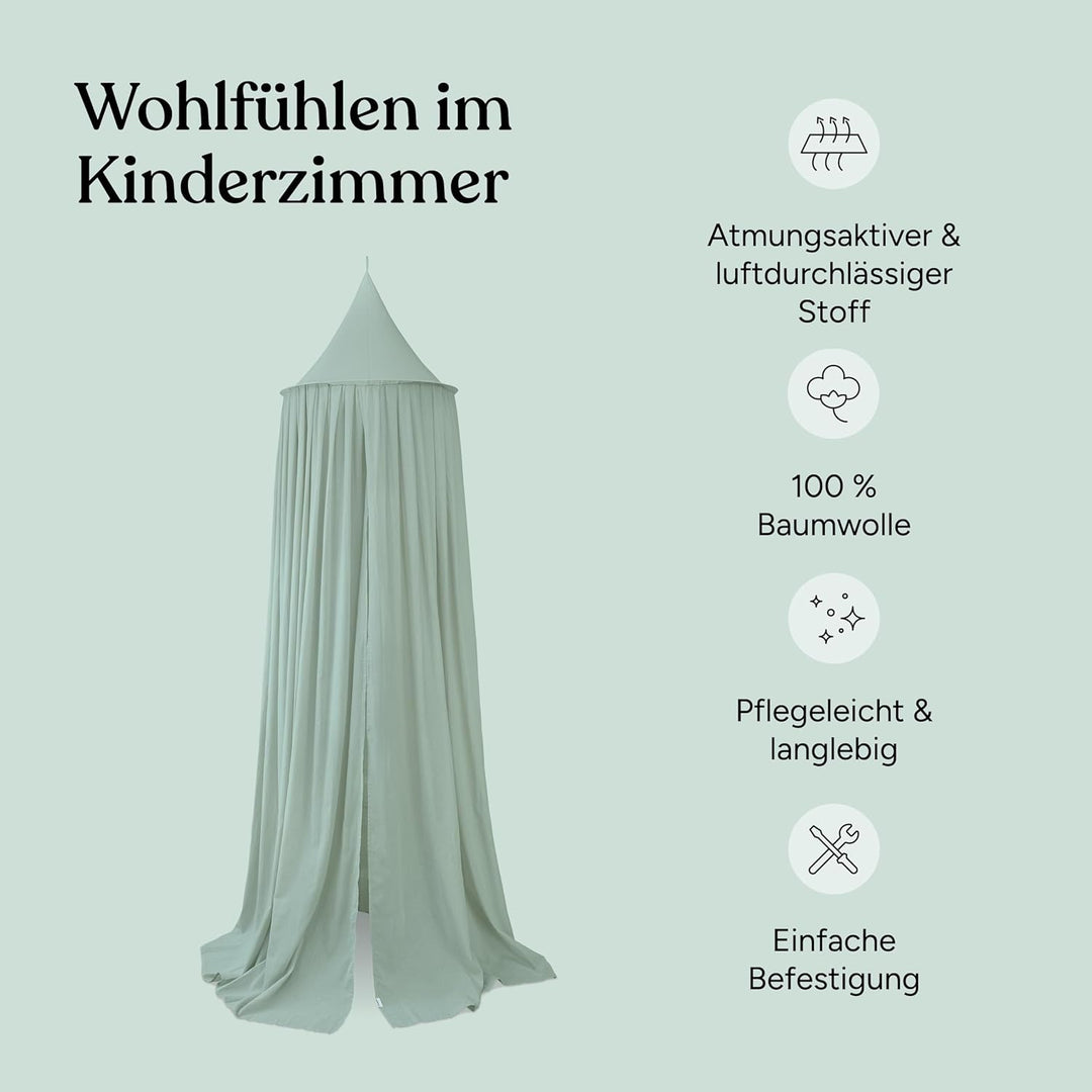 Ehrenkind® Baldachin mit Ring | Wohlfühl-Dekoration für das Kinderzimmer | Betthimmel Kinderzimmer a