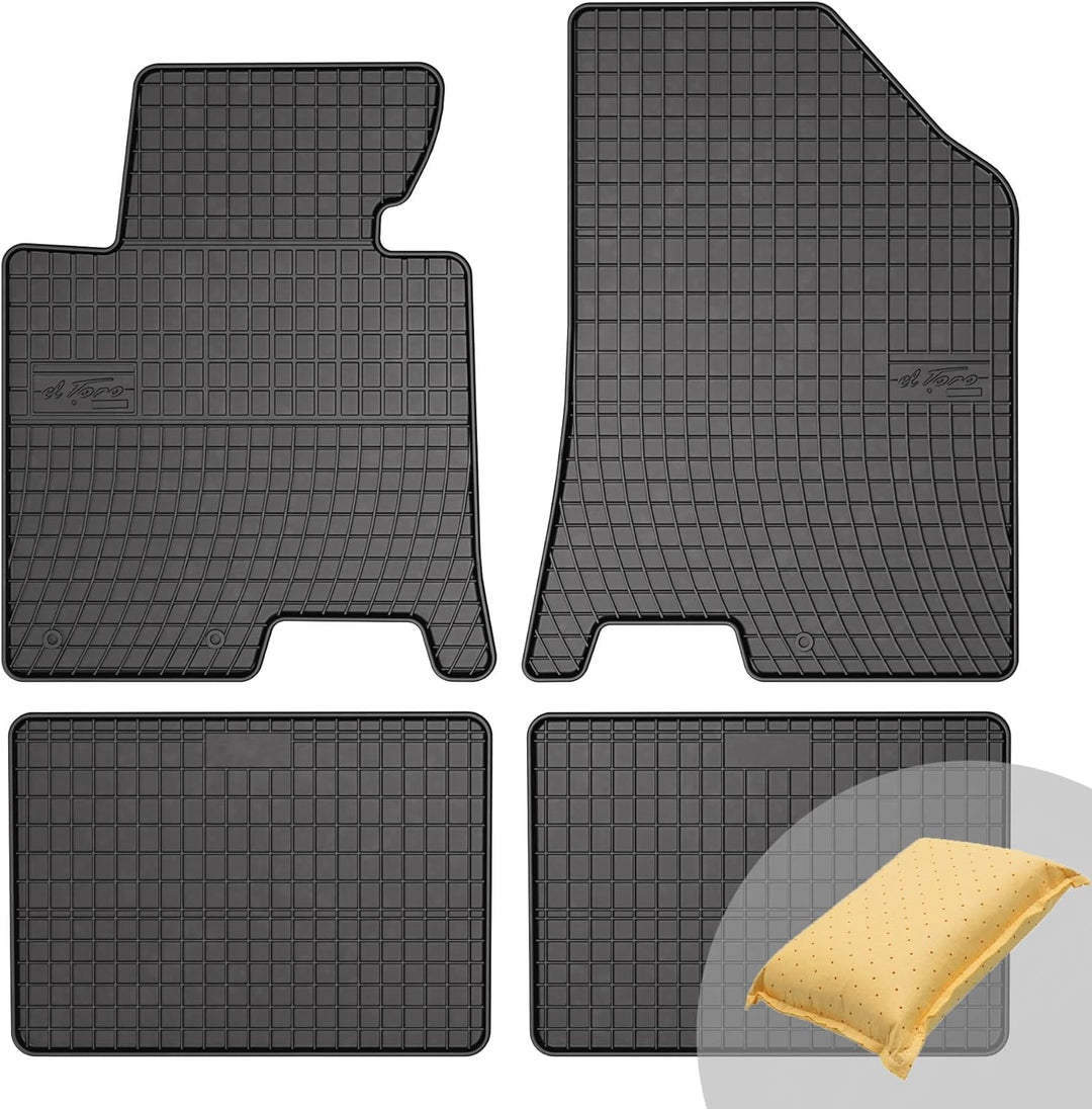 FROGUM EL Toro Gummimatten Ganzjähriges-Set von Autofussmatte Auto Fussmatten für Hyundai i40 2011-2