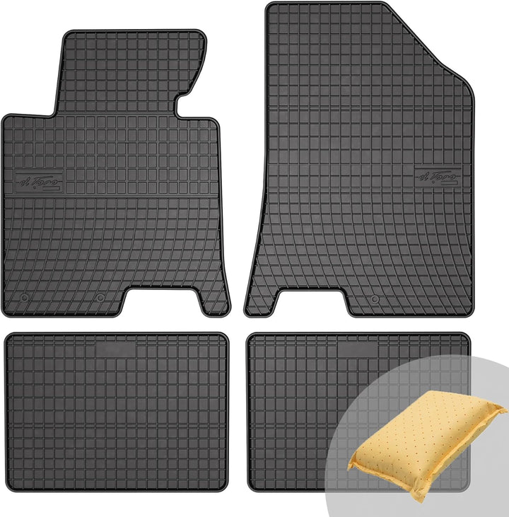 FROGUM EL Toro Gummimatten Ganzjähriges-Set von Autofussmatte Auto Fussmatten für Hyundai i40 2011-2