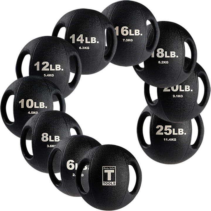 Body-Solid Dual Grip Medicine Ball 9,1 kg Schwarz, 9,1 kg Schwarz