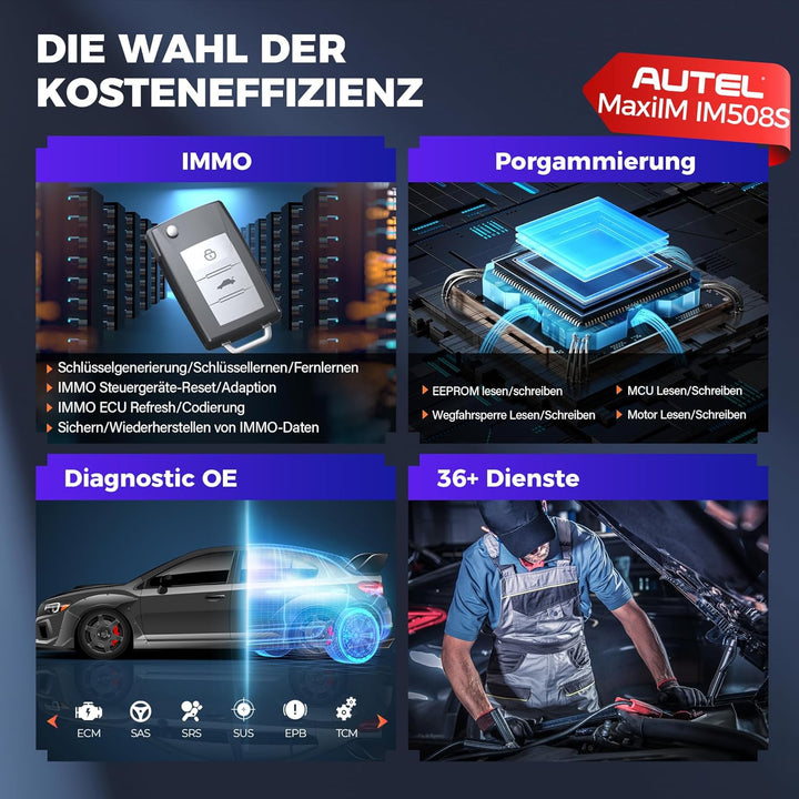 Autel MaxiIM IM508 Scanner [2 Jahres Update] Schlüssel Programmierwerkzeug mit XP200 Programmierer,