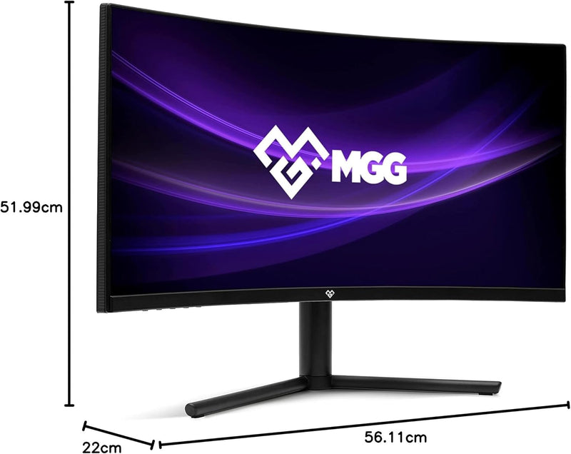 Millenium 24 Zoll Gaming Monitor mit 1ms Reaktionszeit, Curved Monitor FHD mit 1920x1080 Pixel Auflö