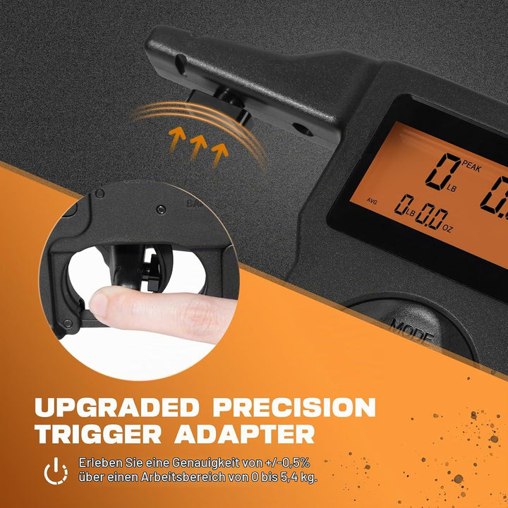 BOOSTEADY Digitaler Auslöse-Zugmesser für genaue Messwerte Auslöse-Zugmessgerät mit LCD-Display (Zwe