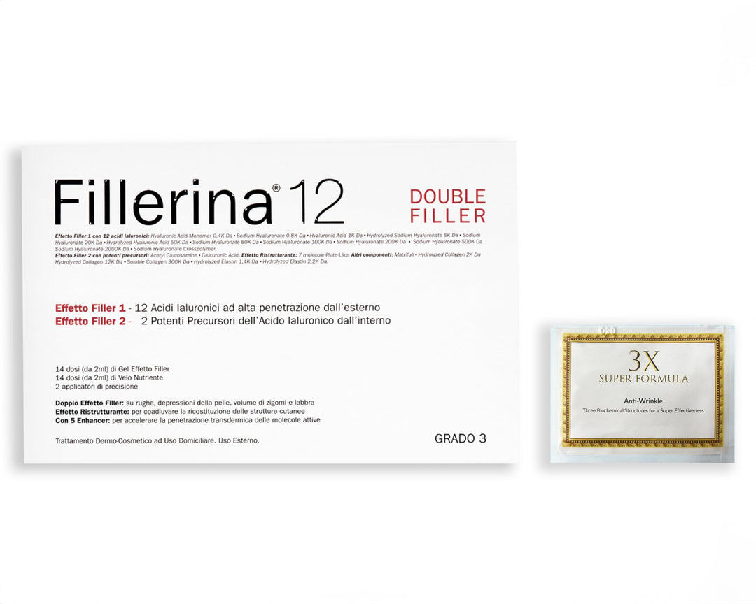 Labo Fillerina 12 Double Filler Intensive Gesichtsbehandlung Remulpting Gel + Nourishing Veil Grade