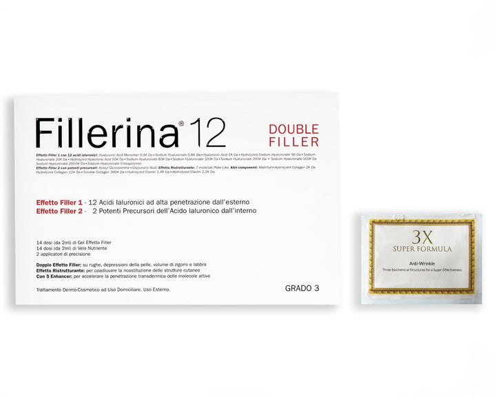 Labo Fillerina 12 Double Filler Intensive Gesichtsbehandlung Remulpting Gel + Nourishing Veil Grade