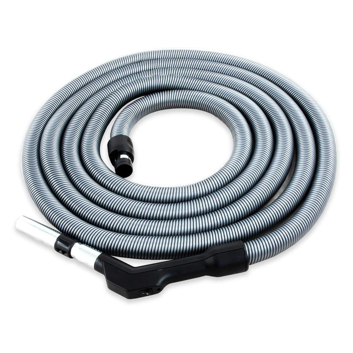 CANEUS Zentralstaubsauger Schlauch mit Schalter - Saugschlauch mit Handgriff Komfort - 10,7m Länge -