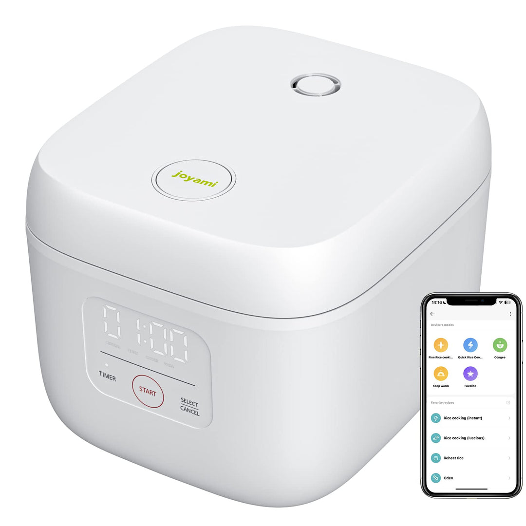 joyami Mini Smart Reiskocher 1.6L 3.5 Tassen Antihaftbeschichtung Topf 6 Schalen für 1-3 Personen Wa