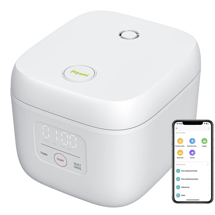 joyami Mini Smart Reiskocher 1.6L 3.5 Tassen Antihaftbeschichtung Topf 6 Schalen für 1-3 Personen Wa