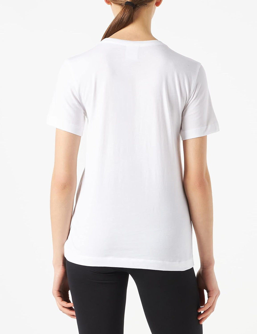 Champion Damen American Classics-Small Logo S/S V-Neck T-Shirt L Weiss, L Weiss