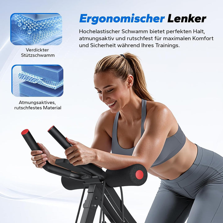 MERACH Bauchtrainer Ab Roller – Dual Track Bauchmuskeltrainer Verstellbares für Abs Bauch Beine Po,
