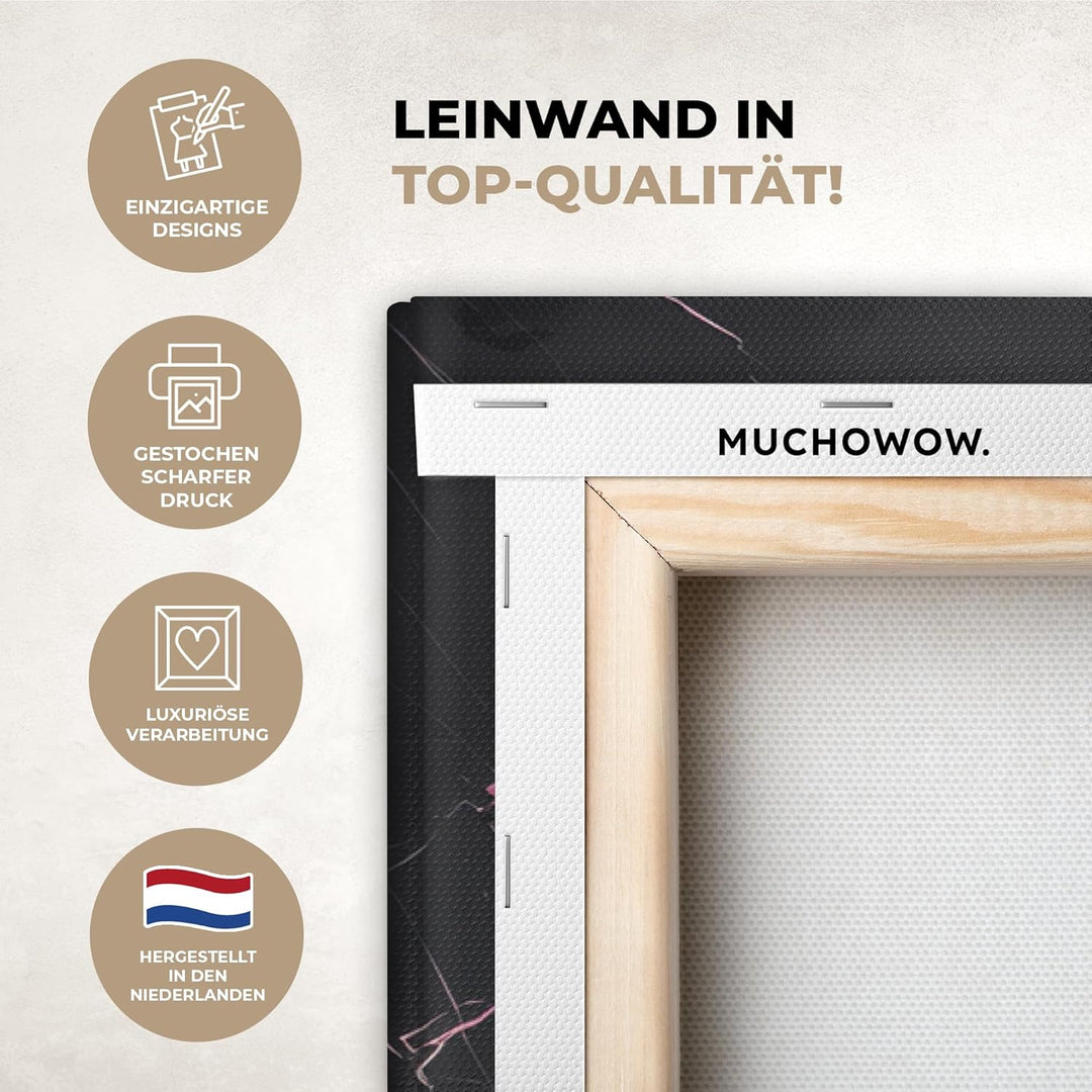 MuchoWow© Leinwandbild Gross 120x80 cm XXL Dekoration Wohnzimmer Bilder Pictures Wall Decoration Liv