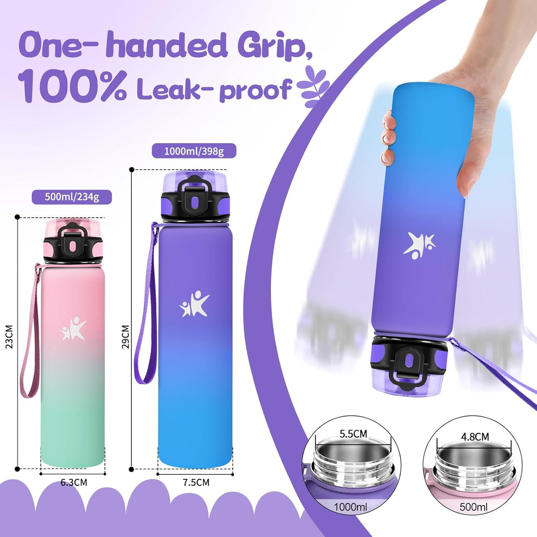 KollyKolla Trinkflasche 500ml, Thermosflasche, Isolierflasche BPA-Frei, Doppelwandisolierung, Kalt&W