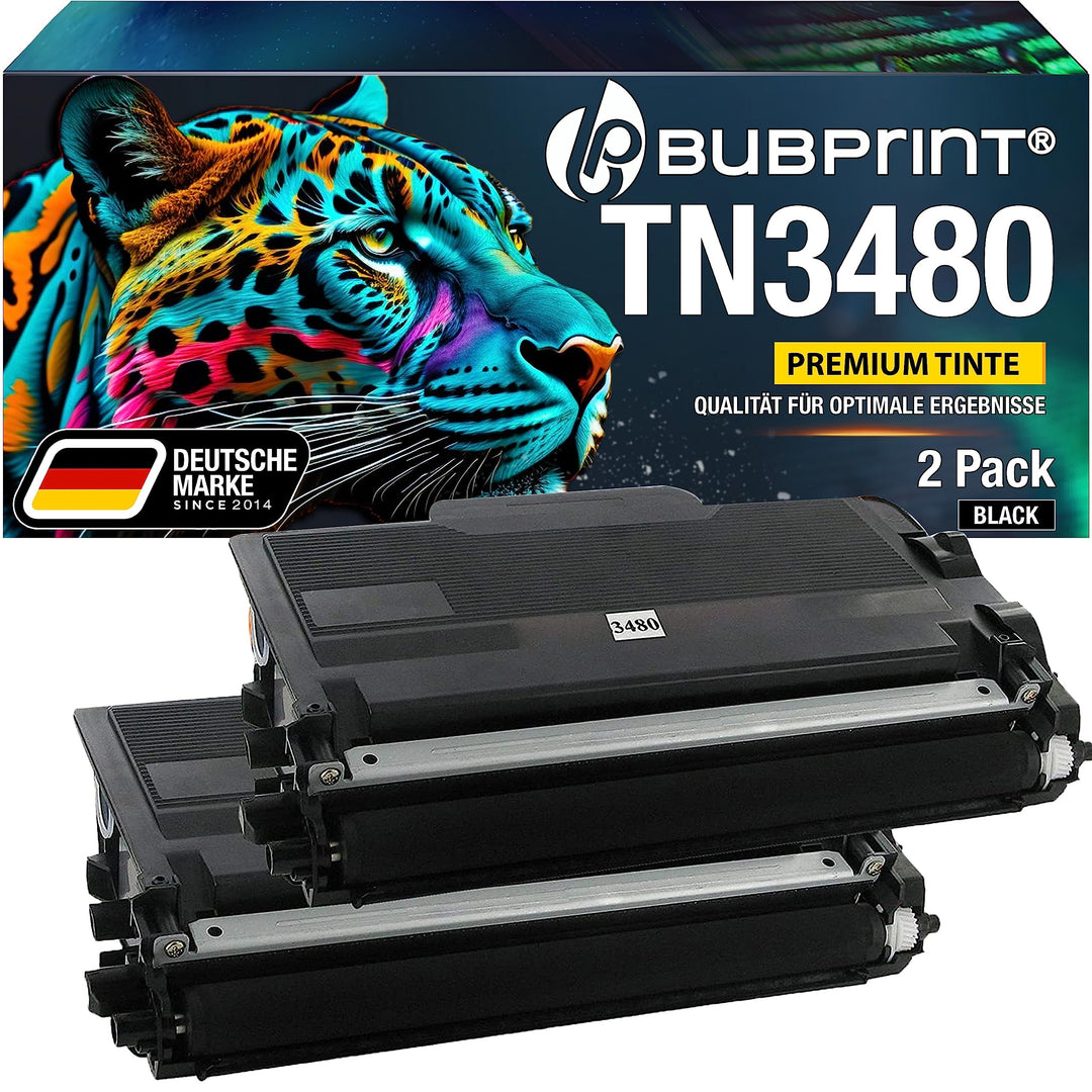 2 Toner kompatibel als Ersatz für Brother TN3480 für HL-L5100DN HL-L5100DNT HL-L5100DNTT MFC-L5750DW