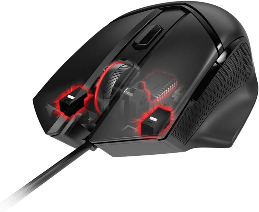 MSI CLUTCHGM20 Elite Gaming-Maus (USB RGB, verstellbar bis zu 6400 DPI, für Desktop/Laptop, Gaming-G