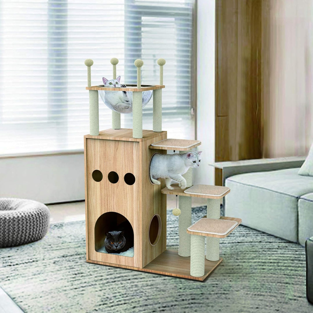 PAWZ Road Kratzbaum, hölzern Katzenbaum, luxuriös Kratzbaum gross, EIN schönes Schloss für Katzen 13
