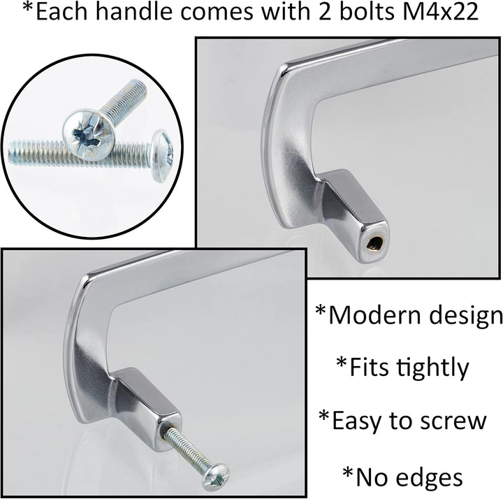 AERZETIX - C41760-5er-Set Möbelgriffe achsabstand 32 mm - für schrank wandschrank schublade einricht