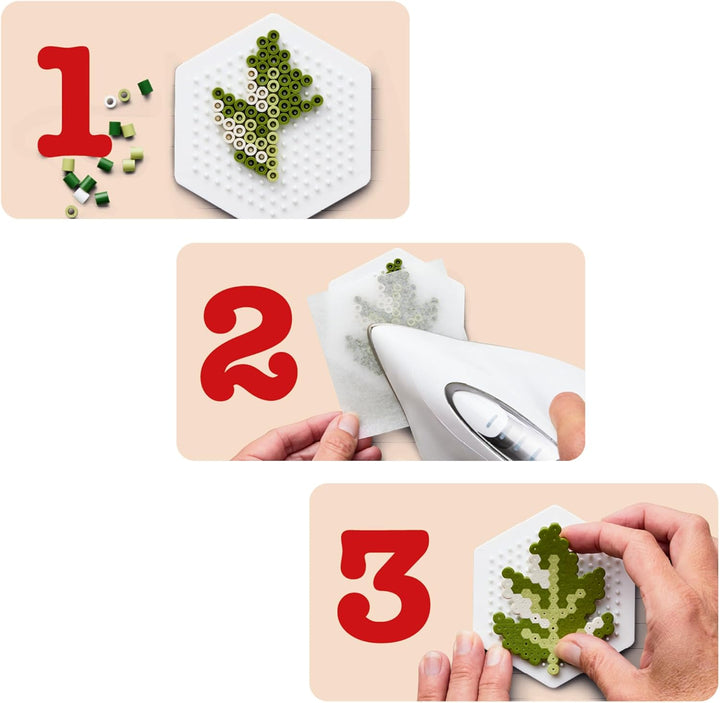 Hama Perlen 3621 Bügelperlen Blumenstrauss mit 3D Effekt, Geschenkbox mit ca. 6000 Midi-Perlen, inkl