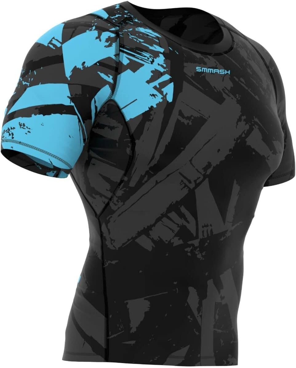 SMMASH Kompressionsshirt für Herren Kurzarm, Funktionsshirt für Sport Outdoor OCR Cross-Training Fit