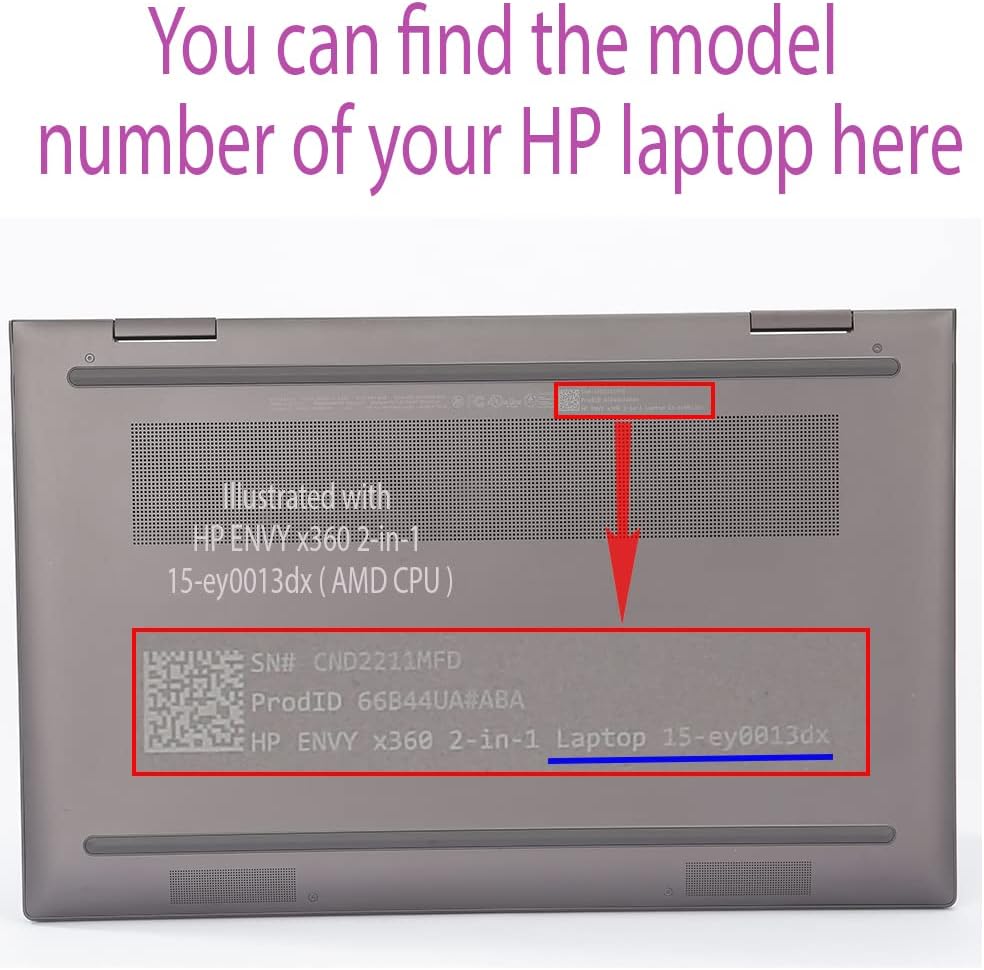 mCover Nur kompatibel mit 2022 ~ 2023 15,6 Zoll HP Envy x360 15-EW000 (Intel CPU) / 15-EY000 (AMD CP