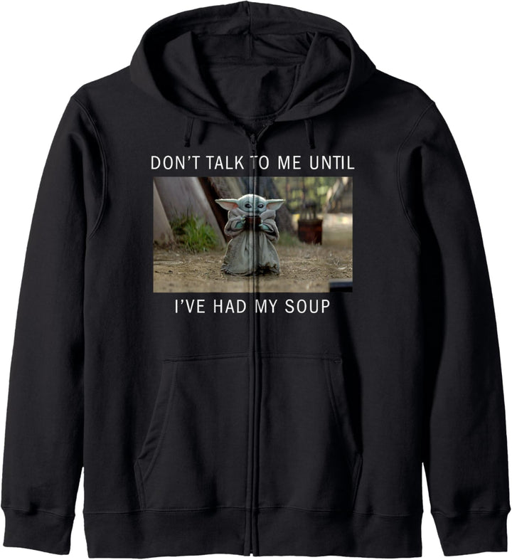 Star Wars Mandalorian The Child Wait Until I've Had My Soup Kapuzenjacke