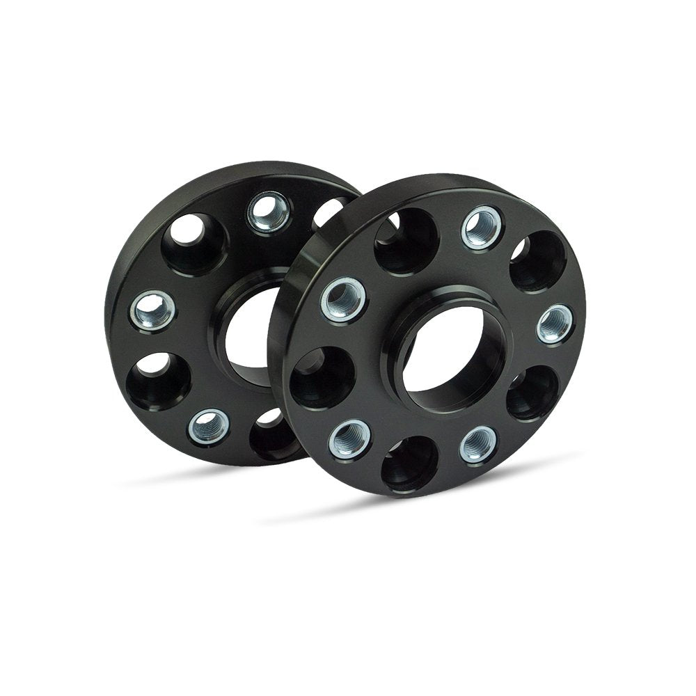 SCC Spurverbreiterung 13132BWS - Buchse schwarz eloxiert - LK: 112/5 NLB: 66,6 GEW: M12x1,5 - 25mm -