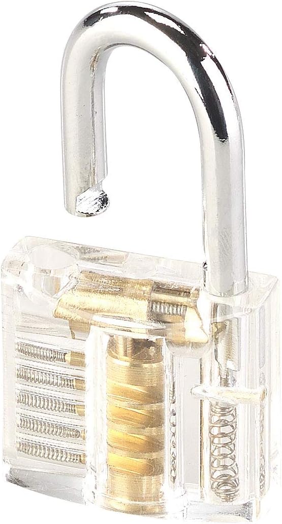 AGT Dietrich Set: Set aus Lockpicking-Tool mit Übungsschloss (Dietrich mit Übungsschloss, Schloss, V