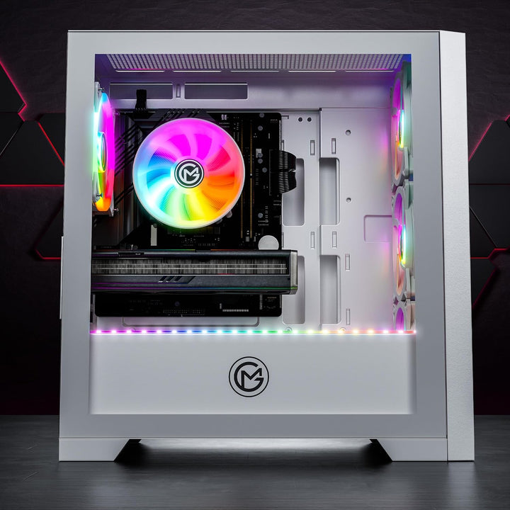 GameMachines Trinity Snow Edition - Gaming PC - AMD Ryzen 7 5700X - GeForce RTX 4060 Ti - 1TB SSD -