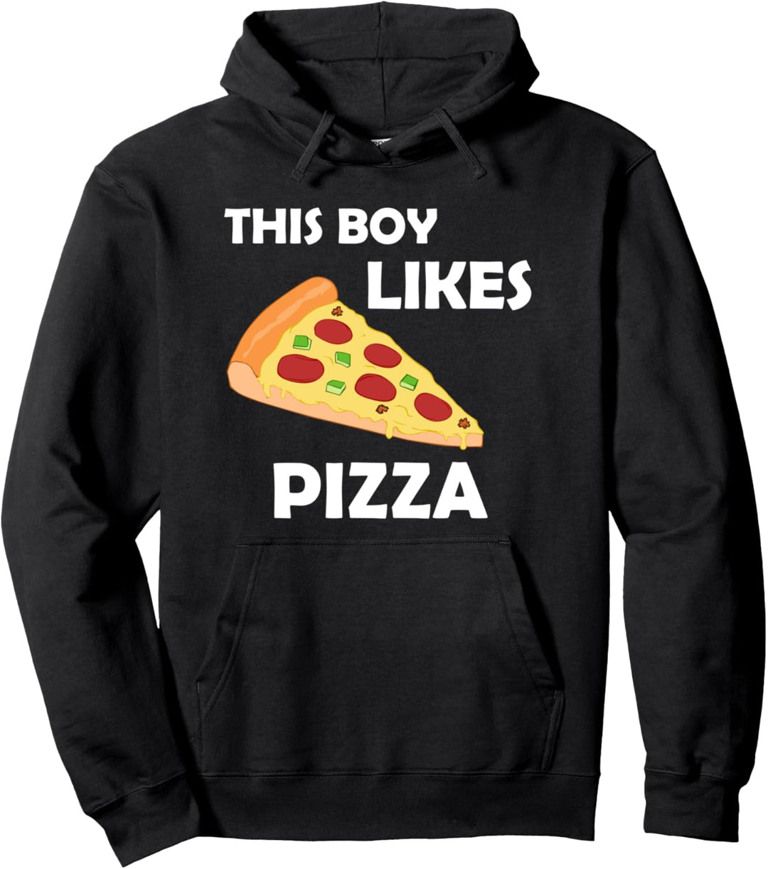 Boy Likes Pizza Lustiger Spruch Pizza Making Pullover Hoodie