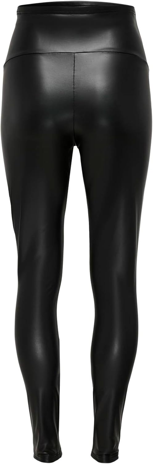 ONLY MATERNITY Damen Olmcool Coated Legging Jrs, Schwarz, L