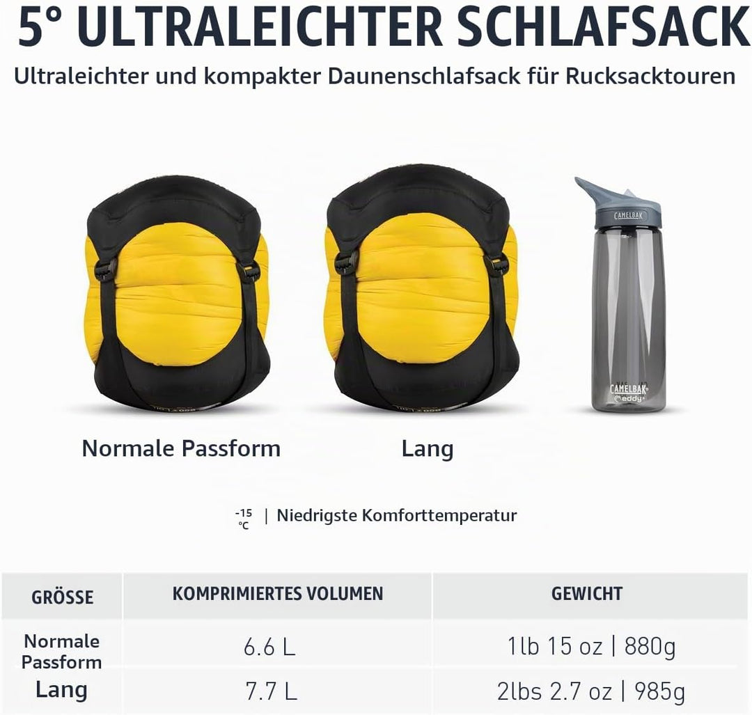 Sea to Summit Spark SPIV -15 Grad - Daunen Winterschlafsack long Zip links, long Zip links