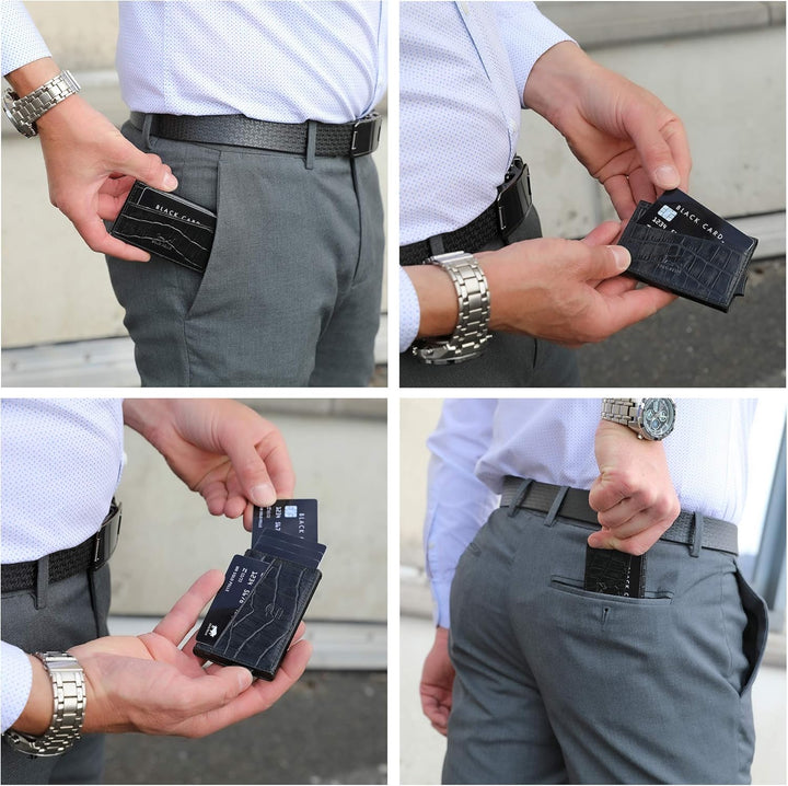 Solo Pelle Kartenetui | Kreditkartenetui | Leder Geldbörse Slim Wallet Portmonee | Geldbeutel mit RF