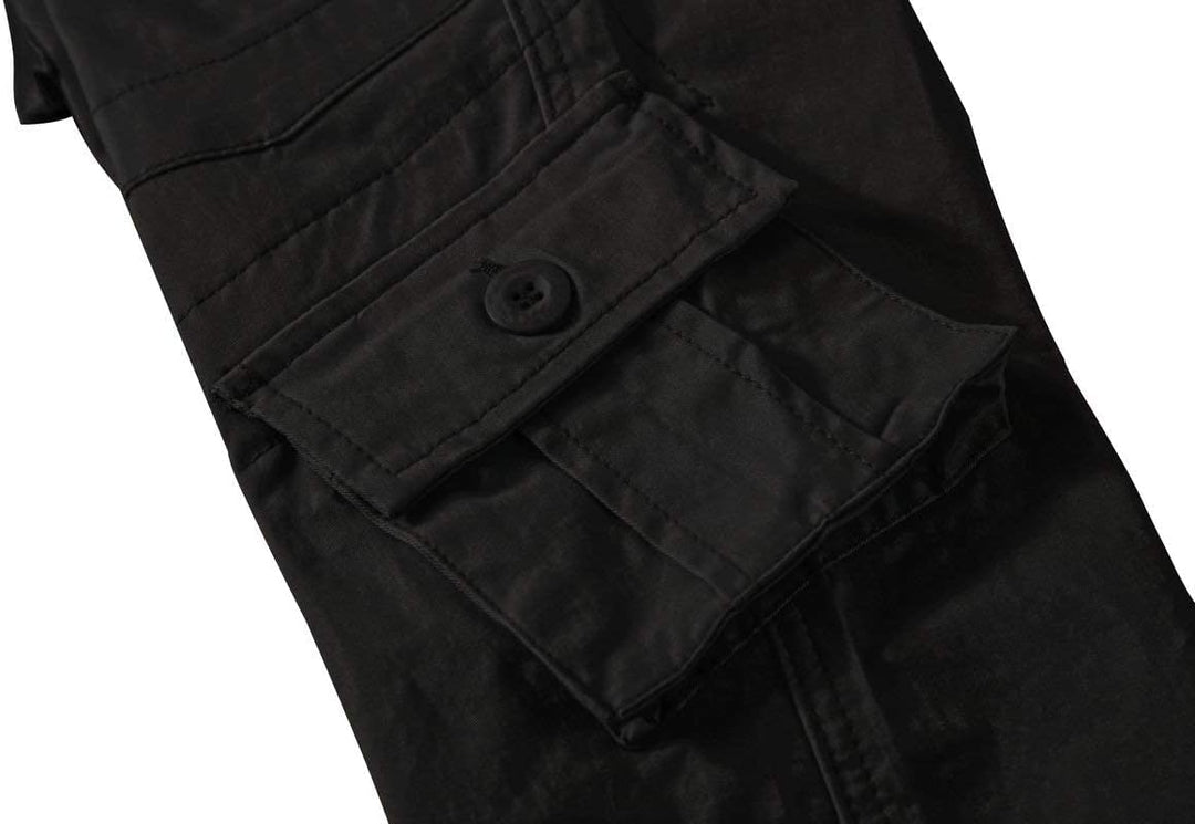 Damen Hosen Cargo Hose Multi Taschen Wanderhose Workwear Reissverschluss Armee Militär Outdoorhose R