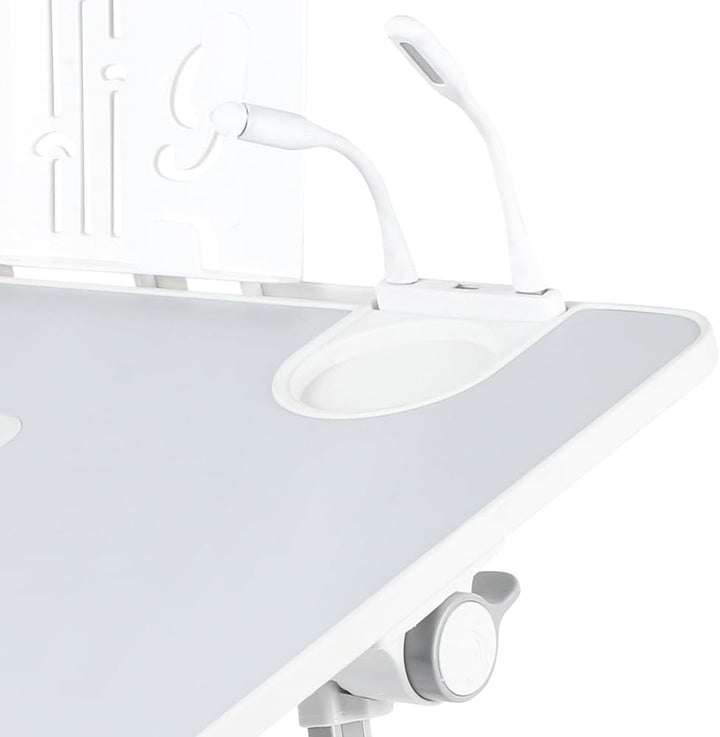 OHMG Laptop-Bett, höhenverstellbar und Winkel, faltbar, neigbar, mit Kühler/USB-Ports/Schublade, für