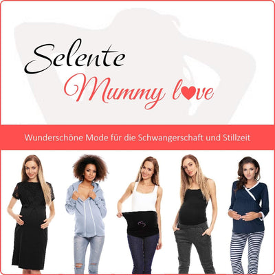 Selente Mummy Love modisches Umstandskleid (Made in EU) Schwangerschaftskleid Umstands-Freizeitkleid