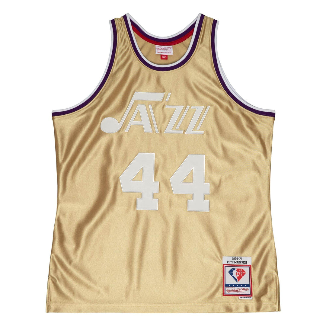 Mitchell & Ness NBA 75th Anniversary Swingman Jersey - Gold L Utah Jazz, L Utah Jazz