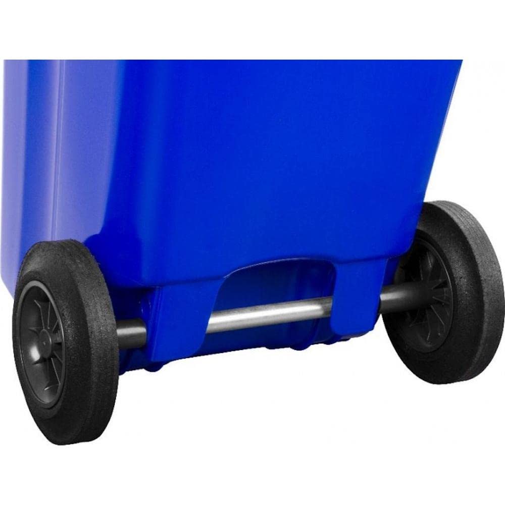 PROREGAL SuperSparSet 2x 2-Rad-Mülltonne MGB | HDPE-Kunststoff | 120 Liter | Blau & Grün | Mülltonne
