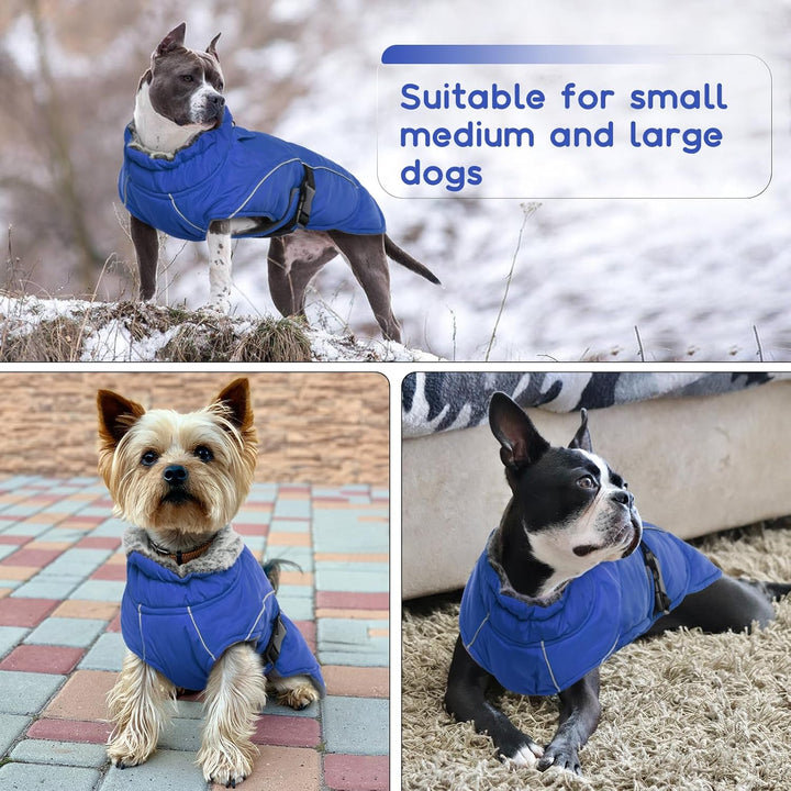 Hundemantel Winter Kleine Hunde, wasserdichte Welpen Warme Jacke Weste Reflektierende Hundejacke Fle