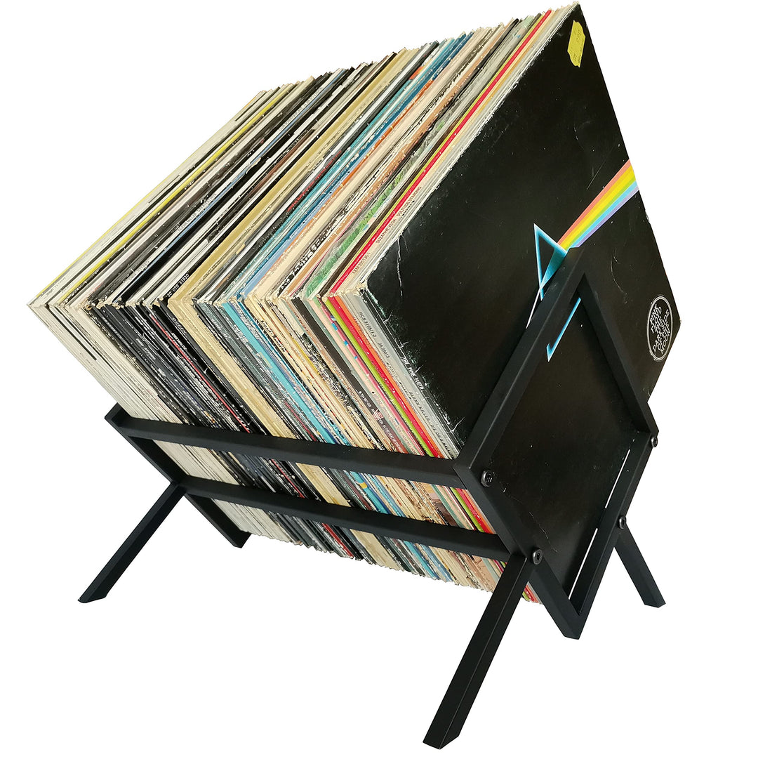 Generisch Celloni Schallplattenständer Metall, Schallplatten Aufbewahrung, Schallplattenregal 40cm b