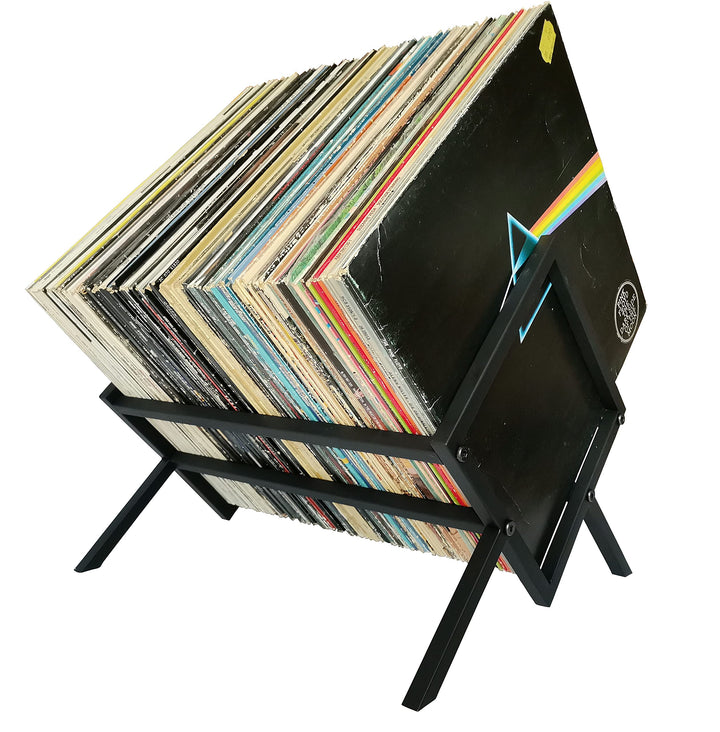 Generisch Celloni Schallplattenständer Metall, Schallplatten Aufbewahrung, Schallplattenregal 40cm b